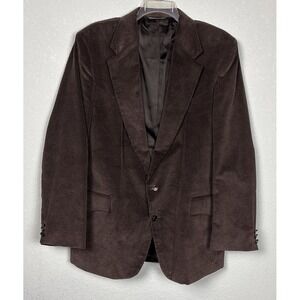 Vintage‎ Miller Stockman Jacket Blazer Corduroy 50L Western Cowboy Lined Brown